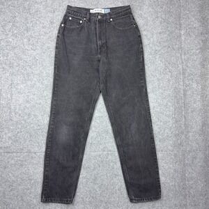 VTG Gap Jeans Womens 10 Black Classic Fit High Rise Tapered Mom Denim Pants USA